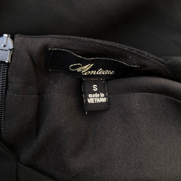 NEW Black Fit & Flare Dress w/ Bow - Picture 6 of 7